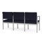 Lesro Lenox Steel 3 Seater with Center Arms, Navy/Midnight Seat, Navy/Midnight Back, 64.5 W 24.5 L 32 H LS3103 - alternate 2